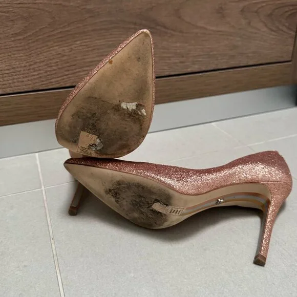 Sam Edelman Hazel Stiletto Dress Pointy Toe Pump ROSE GOLD Size 6 - Picture 6 of 6